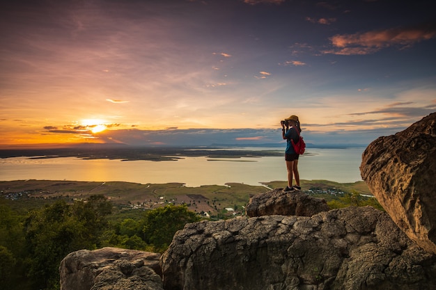 Paysage au coucher du soleil