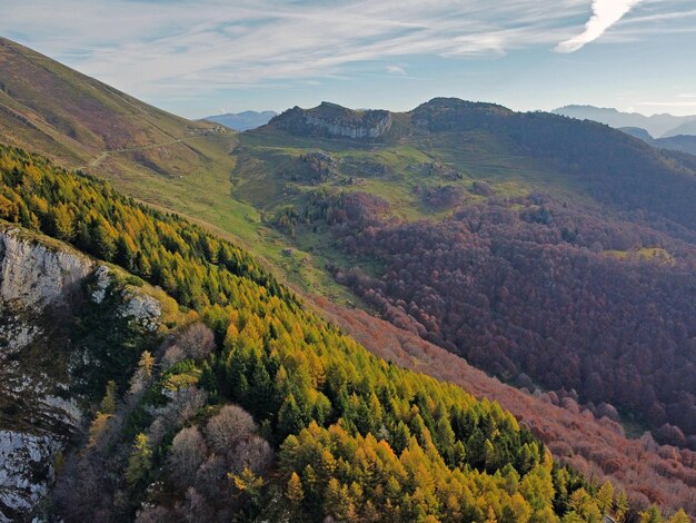 Photo paysage d'automne dans les montagnes