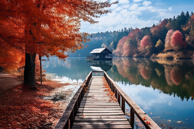 Le paysage d'automne dans les sept lacs du parc yedigoller de la dinde bolu