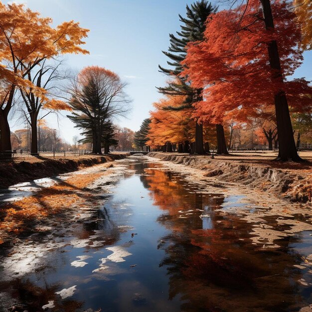 Le paysage d'automne magique des prairies