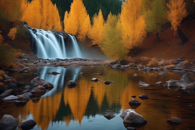 paysage d'automne avec une rivière dans la forêtpaysage d'automne avec une rivière dans la forêtbelle autu