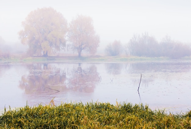 Paysage d'automne avec vue sur la rivière