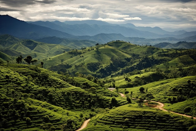 Paysage de café colombien