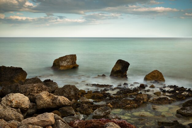 Paysage de la Cala del Cuervo. Parc naturel de Cabo de Gata. Espagne.