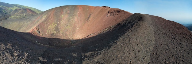 Paysage de la caldeira du volcan Etna