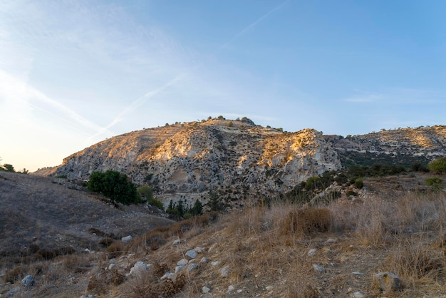 Paysage de Chypre près de la gorge d'Avakas Nature sauvage