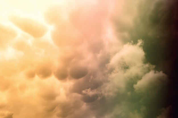 Photo paysage de ciel avec des couleurs pastel de nuages