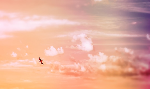 Paysage de ciel avec des nuages dans des couleurs multil de pâte