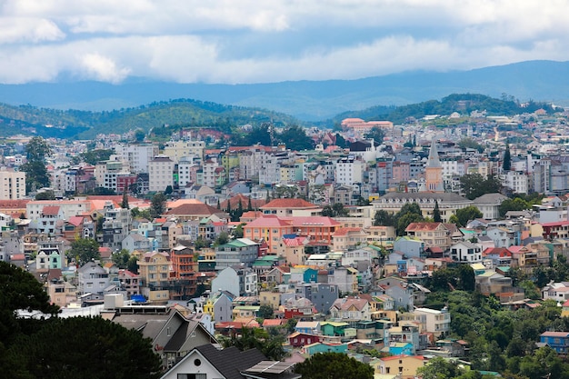 Paysage dans la ville de Da Lat au Vietnam.