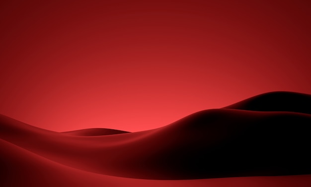Photo paysage désert rouge 3d render ciel clair