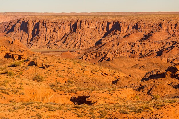 Photo le paysage désertique en arrière-plan