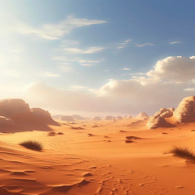 Paysage désertique créé Paysage de sable sans fin