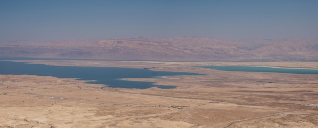 Paysage désertique d'Israël Mer Morte Jordanie Panorama Photo de haute qualité