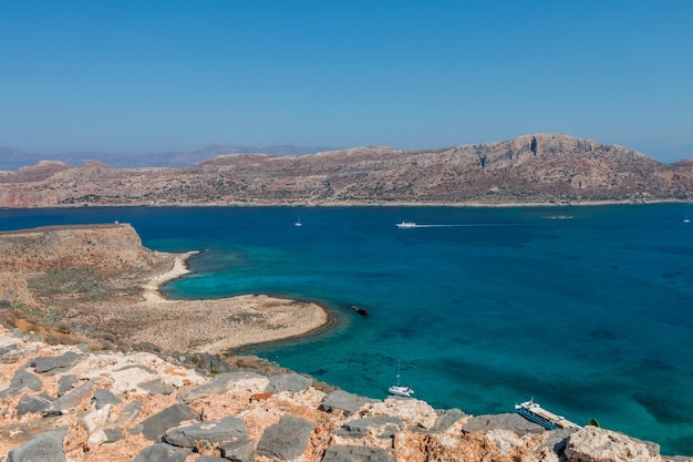 paysage désertique et nature de l'île de Gramvousa Grèce