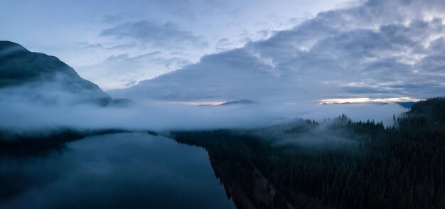 Paysage de drone aérien