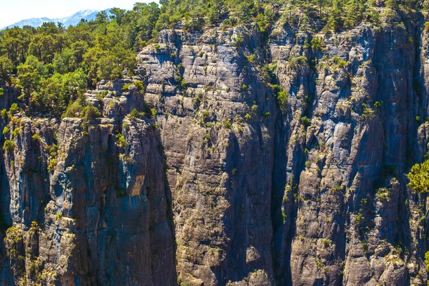 Paysage du canyon de Tazi à Manavgat en Turquie. vallée et falaise.