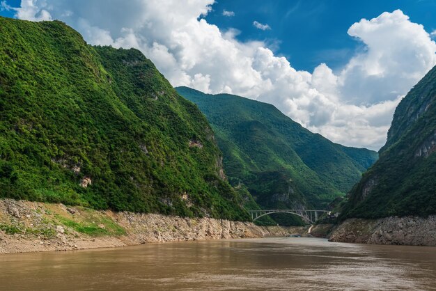 Paysage du fleuve Yangtze en Chine