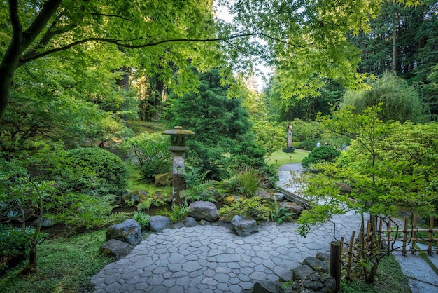 Paysage du jardin japonais