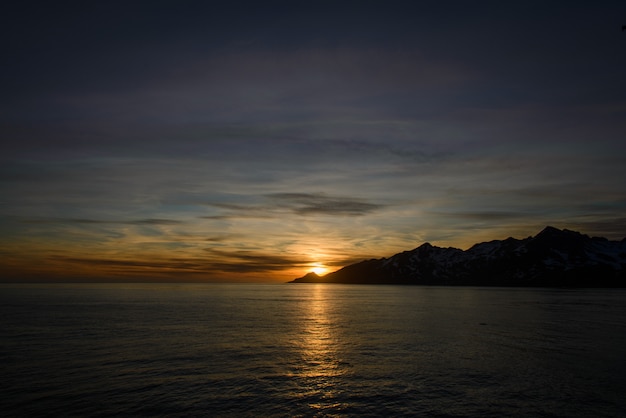 Paysage du matin en Géorgie du Sud