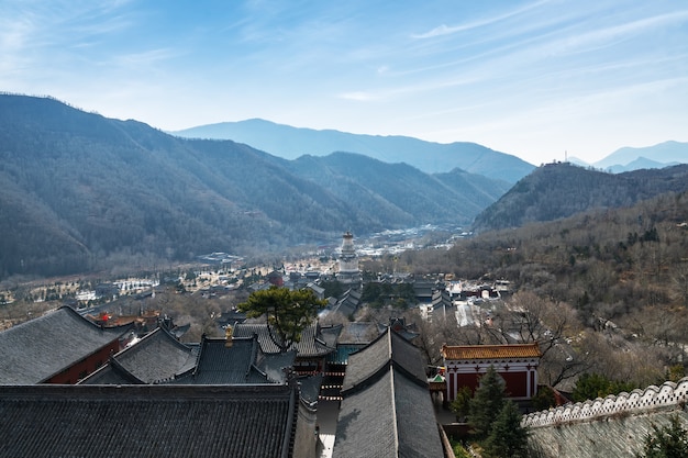 Paysage du mont Wutai dans le Shanxi, Chine