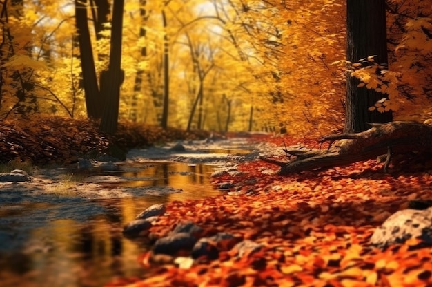 Photo le paysage du parc d'automne