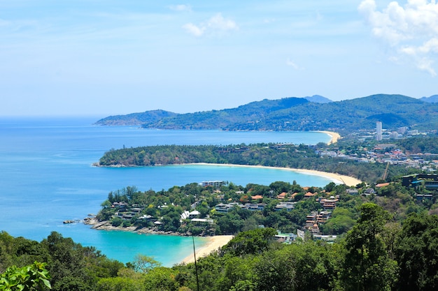 Photo paysage du point de vue de phuket, phuket au sud de la thaïlande.