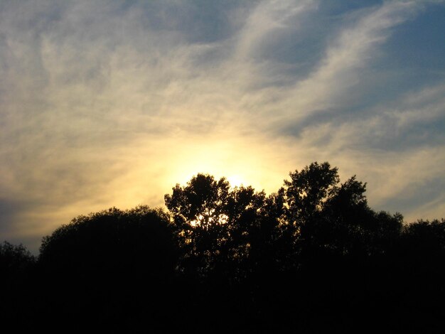 Paysage du soir avec des nuages