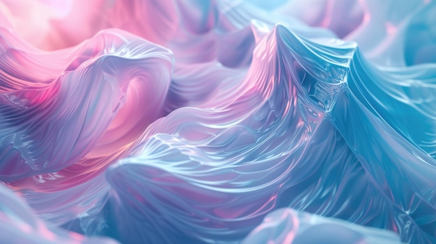 Le paysage du tissu fluide pastel