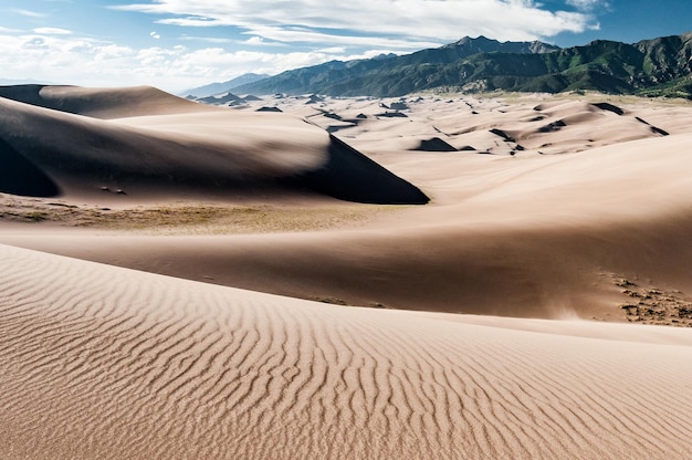 Paysage de dunes dans le désert du parc national des Great Sand Dunes