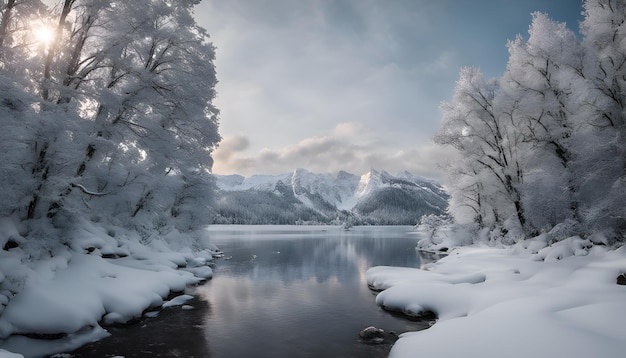 Paysage enneigé d'hiver