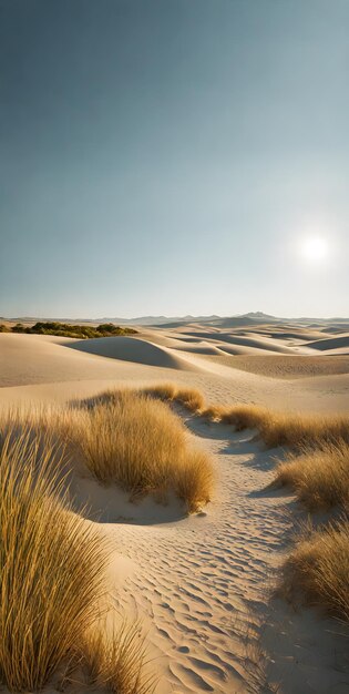 Photo un paysage d'été vêtu d'une mode minimaliste où l'œil est attiré sans équivoque par le soleil