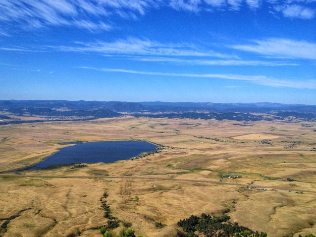 Photo le paysage étendu vu d'en haut