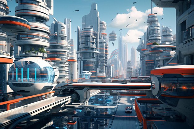 paysage fantastique futuriste