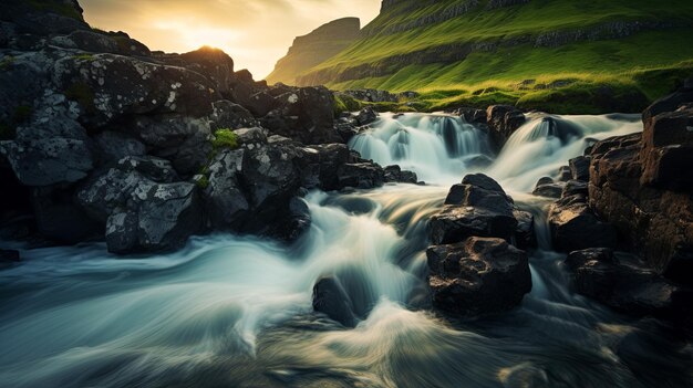 Photo un paysage fascinant et unique