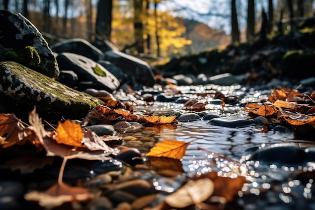 Paysage fluvial d'automne