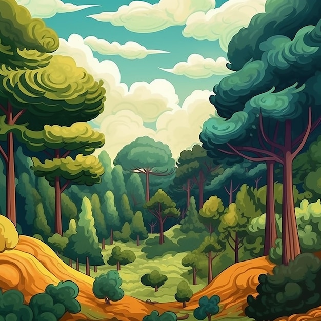 paysage de forêt