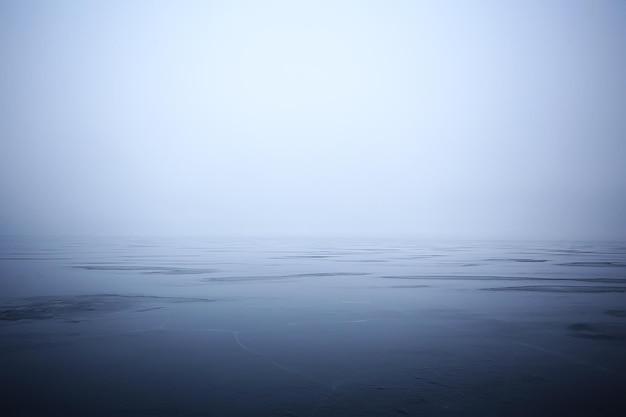 paysage de glace de fond de lac d'hiver, froid saisonnier abstrait