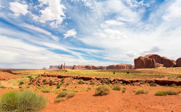 Paysage de grès rouge à Monument Valley