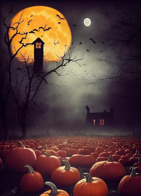 Paysage d'Halloween