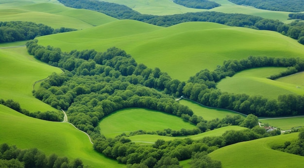 paysage avec herbe et ciel paysage avec champs vue panoramique du paysage de champ vert