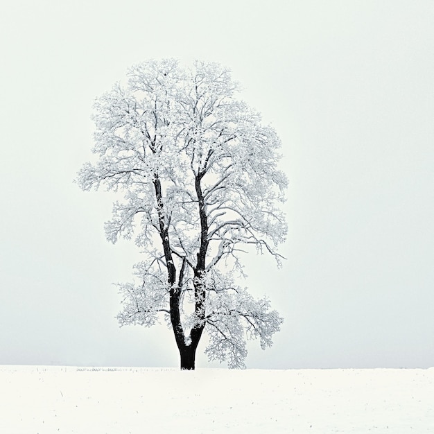 Paysage d'hiver arbres givrés dans la forêt Nature couverte de neige Beau fond naturel saisonnier