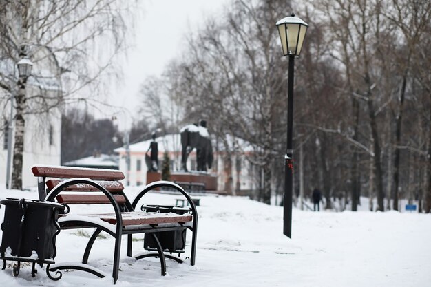 Paysage D'hiver Des Champs De Pays Et Des Routes Dans La Neige