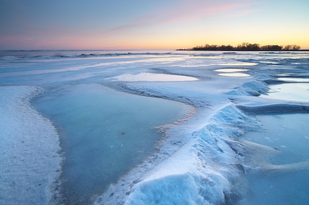 Paysage d'hiver. Composition de la nature.