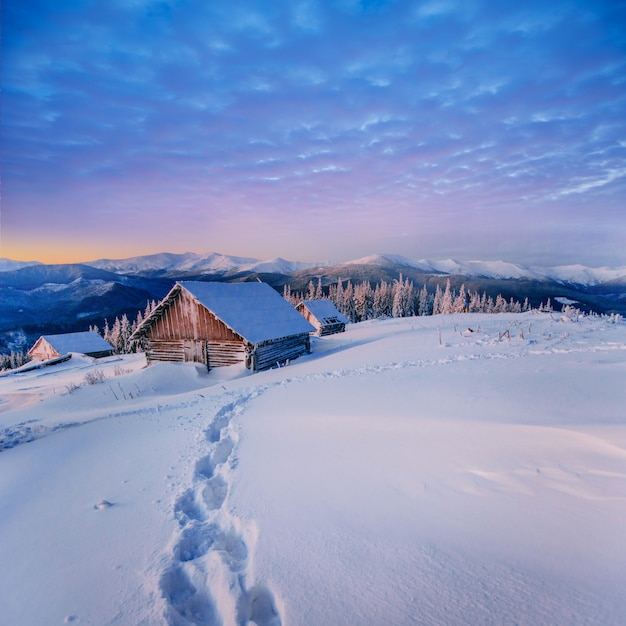 Paysage d'hiver fantastique