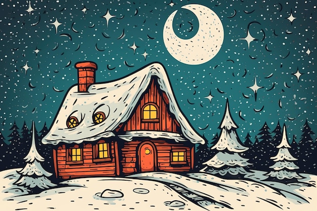 Paysage d&#39;hiver de Noël