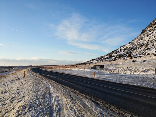 Paysage d'hiver pittoresque de l'Islande.