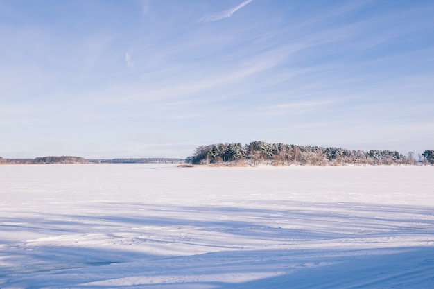 Paysage d'hiver en Russie