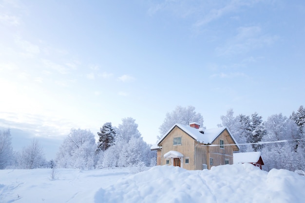 Paysage d&#39;hiver en Suède