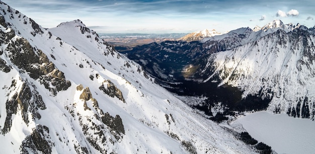 Paysage d'hiver avec les Tatras, Zakopane, Pologne