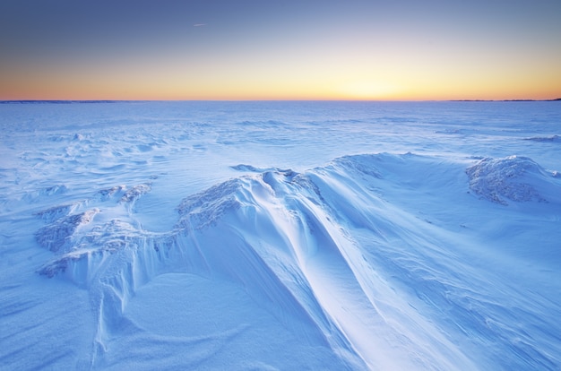 Photo paysage d'hiver.